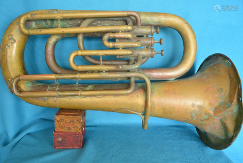 Antique Western Musical Instruments-Vintage Copper Tube