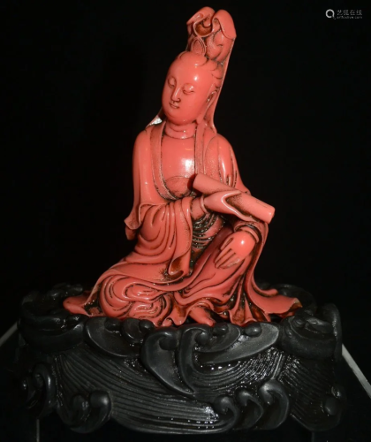 Feeder Statue of Guanyin Crossing the Sea in the