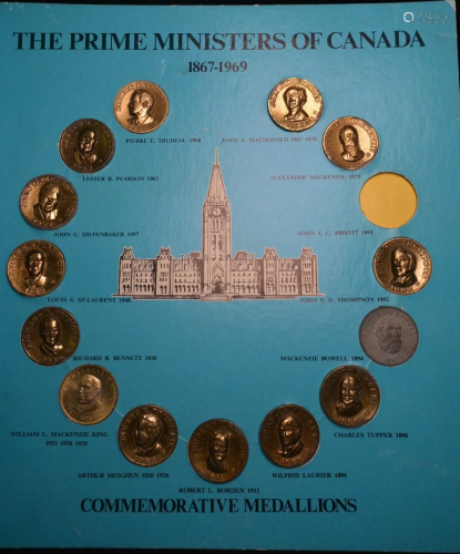 A set The Prime ministers Canada Commemorative badges