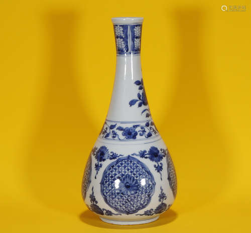 Blue and White Vase Tianqi Style