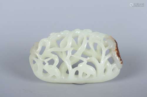Chinese Jade Carving Hollowed Ornaments