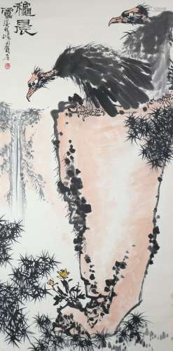 Chinese Painting Of Eagle - Pan Tianshou