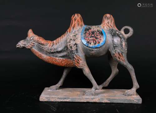 Chinese Bluestone Painted Camel