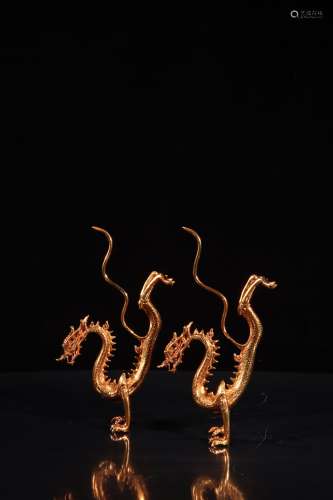 Chinese Gold Painted Dragon