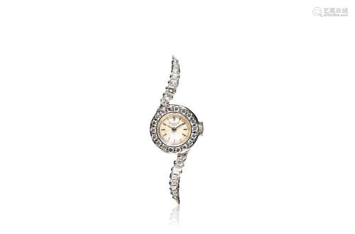 1950年制 百达翡丽（PATEK PHILIPPE）钻石镶嵌 铂金手链式女表