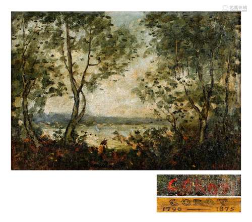 让-巴蒂斯特-卡米耶·柯罗 1867至1869年间 阿芙瑞乡间 木板油画