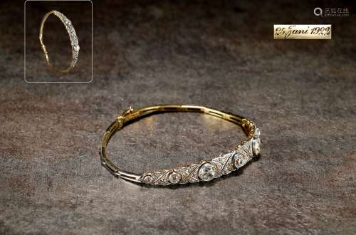 装饰艺术（Art Deco）时期 蕾丝风格钻石手链