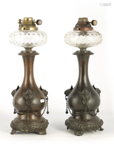 A PAIR OF LATE 19TH CENTURY CHINESE EXPORT BRONZE