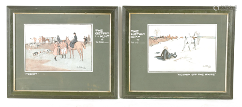 A SET OF FOUR EARLY 20TH CENTURY HUNTING PRINTS af