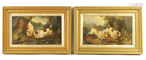 A PAIR OF 19TH CENTURY OILS ON CANVAS IN THE MANNE