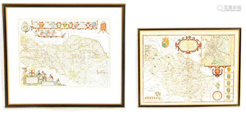 A JOHN SPEEDE 1610 MAP of the WEST RIDING OF YORKS