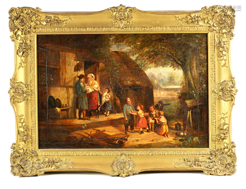 A LATE GEORGIAN OIL ON CANVAS IN THE MANNER OF DAV