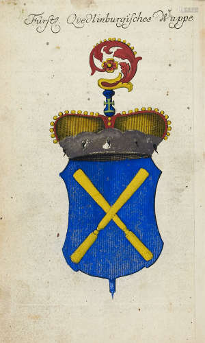 Heraldik - - 2 Wappenbücher mit jeweils 87 u. 90 teils kolor...