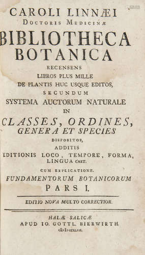 Botanik - - Carl von Linné.