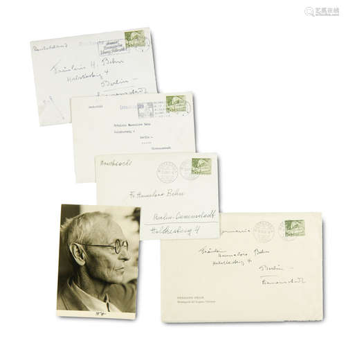 Hermann Hesse. Sammlung von 5 Privat-