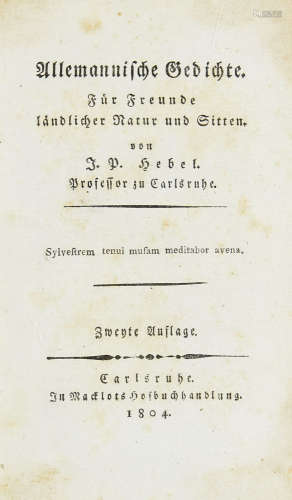 Johann Peter Hebel. Allemannische