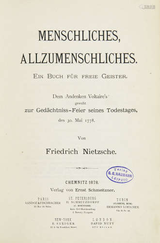 Friedrich Nietzsche. Menschliches,