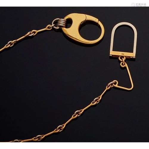 CARTIER. Porte-clés vintage en or de ceinture, signé Cartier...