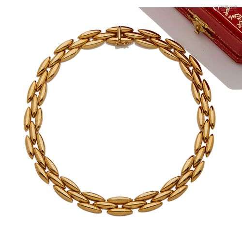 CARTIER. Collier en or jaune 18K 750 mill. modèle Gentiane, ...