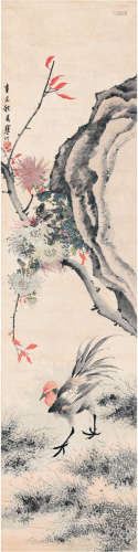 江寒汀（1904～1963） 1961年作 金秋富贵图 立轴 设色纸本