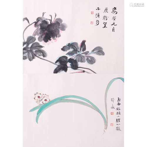 花卉  张大千