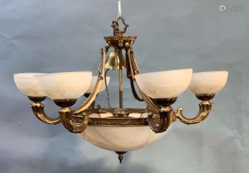 A pair of 1930's light fittings
