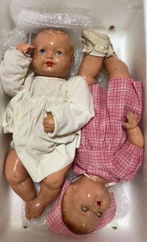 Two composition dolls