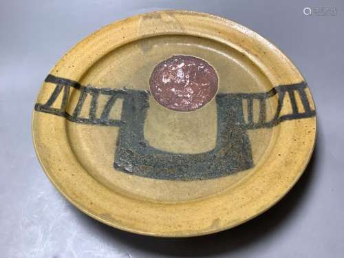 Judith Gilmour (b.1937) studio pottery dish, width 32cm
