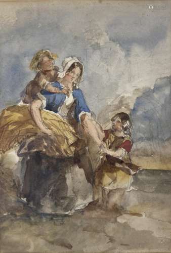 Attributed to Alfred Edward Chalon (1780-1860), watercolour,...