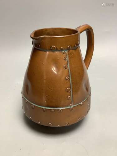 A Royal Doulton copperware pottery jug, height 18cm