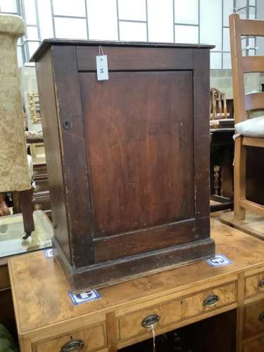 A Victorian stained pine ten drawer collector's chest, width...