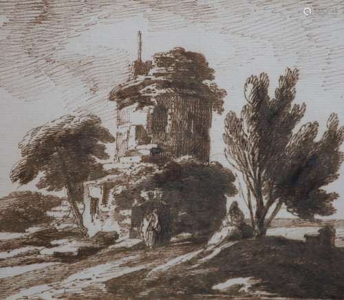 Richard Cooper Jnr. (1740-1814)Italian landscape with ruined...