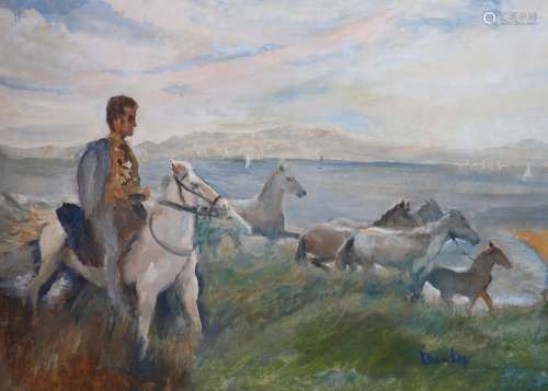 § Ronald Ossory Dunlop (1894-1973)Horses on the Irish coastO...