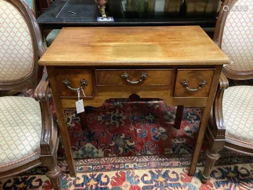 A George III mahogany lowboy, width 78cm, depth 47cm, height...