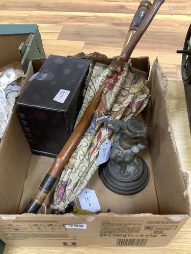 Miscellaneous items, including a Victorian swordstick,a vint...