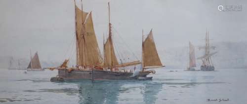 Ernest Stuart (fl.1889-1915)Sail barges off the coastWaterco...