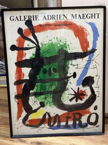 Joan Miro, Exhibition Poster Galerie Adrien Maeght, 64 x 48c...