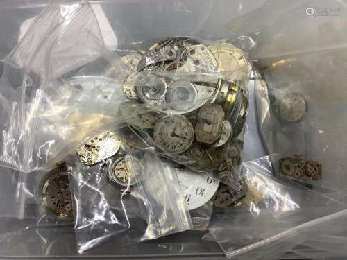 A small quantity of wrist and pocket watch movements includi...