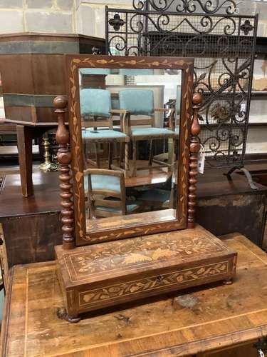 A 19th century Dutch floral marquetry and walnut box-framed ...