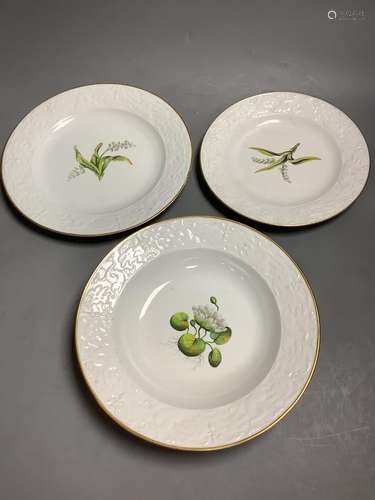 An early 19th century Spode matched part dinner service of b...