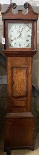 An early 19th century oak cased 30 hour longcase clock, heig...