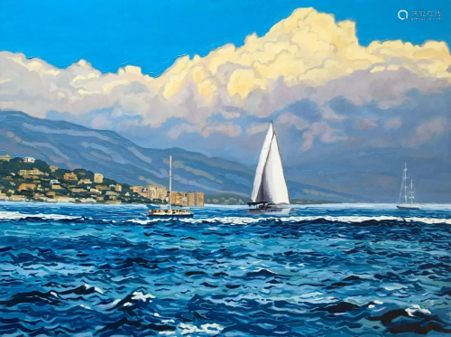 Sailing on the Adriatic - Oil Painting