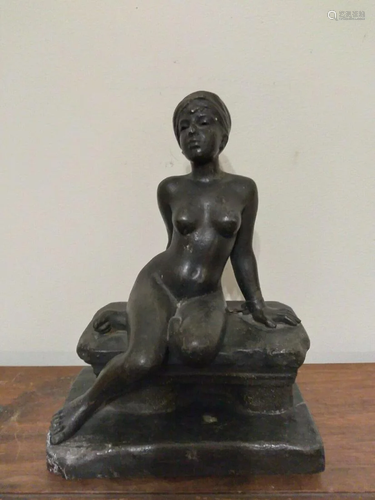 EMANUAL VILLANIS SLAVE GIRL NUDE STATUE SCULPTURE