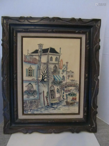 Vintage ROBERT SCOTT Framed/Matted Original Oil