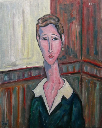 Amedeo Modigliani Woman Portrait painting canvas art