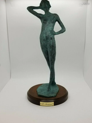 Vintage Bronze Woman Sculpture 15