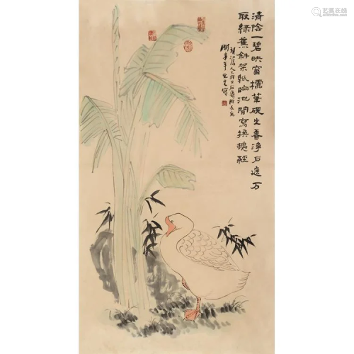 Qing dynasty duck painting by Shi Tao
