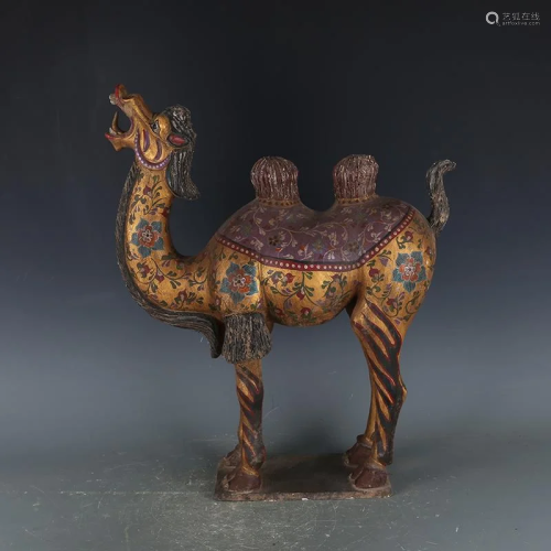 Tang dynasty camel statue