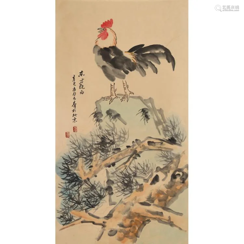Chicken painting by Jiao Ke Qun