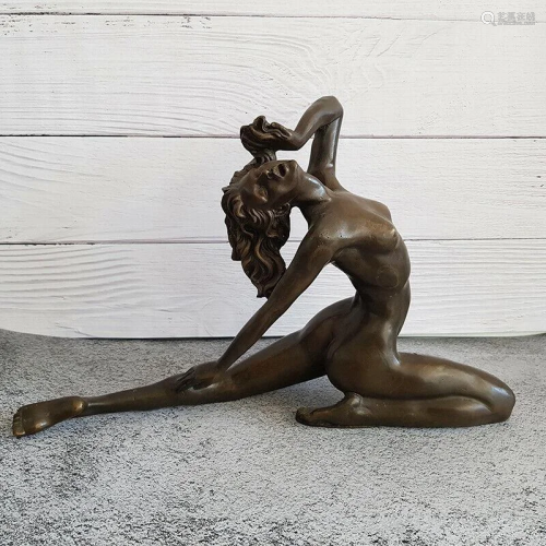 West Art Sculpture Bronze Nude Woman Girl Statue For